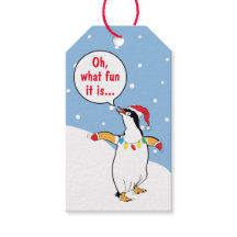 Weihnachten Santa Penguin sagt