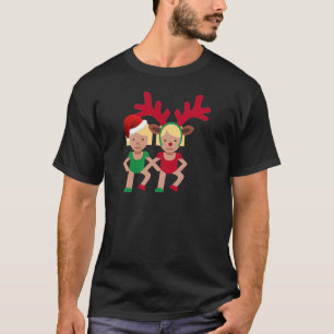 weihnachten santa zwillinge emoji T-Shirt