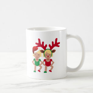 weihnachten santa zwillinge emoji tasse