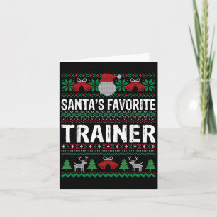 Weihnachten - Santas Favorite Trainer Xmas Karte