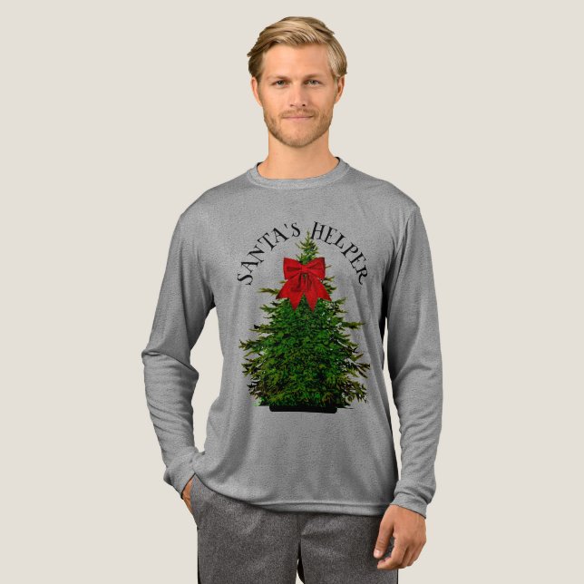 WEIHNACHTEN SANTAS HELFER Tri-Blend SHIRT (Volle Vorderseite)