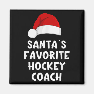 Weihnachten Santas Lieblings-Hockey-Coach Funny Xm Magnet