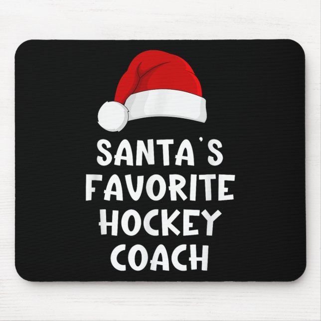Weihnachten Santas Lieblings-Hockey-Coach Funny Xm Mousepad (Vorne)