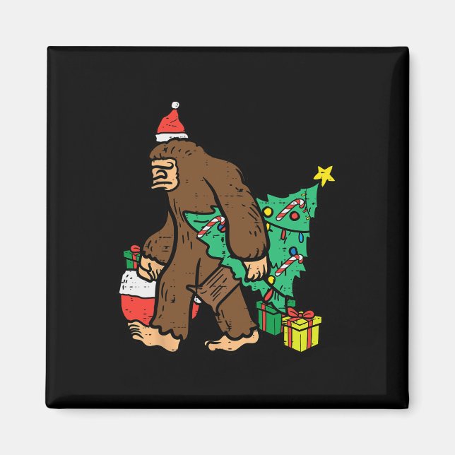 Weihnachten Sasquatch Bigfoot Weihnachten Kinder M Magnet (Vorne)