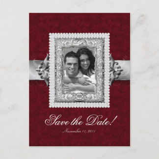 Weihnachten Save the Date Foto Card Hochzeit Juwel Ankündigungspostkarte