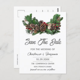 Weihnachten Save the Date Hochzeit Postkarte