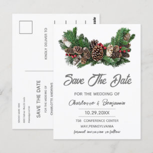 Weihnachten Save the Date Hochzeit Postkarte