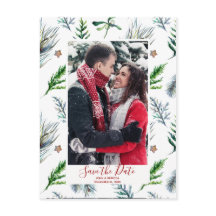 Weihnachten Save the Date Postkarte
