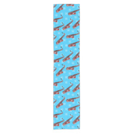 Weihnachten Saxophon Sax Player Musician Muster Kurzer Tischläufer