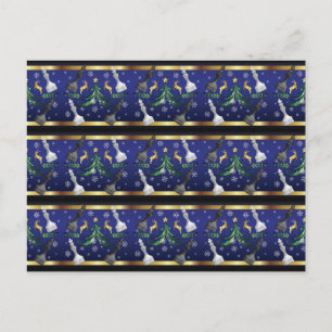 Weihnachten Schach Stücke - Schneeflocken Weihnach Postkarte