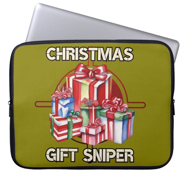 Weihnachten, Scharfschütze, Geschenk, Armee Laptopschutzhülle (Vorderseite)