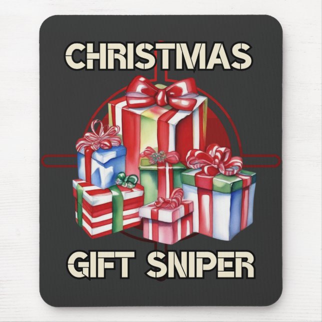 Weihnachten, Scharfschütze, Geschenk, Armee Mousepad (Vorne)