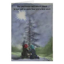 Weihnachten - Schätze jedes Wunder Weihnachtskarte