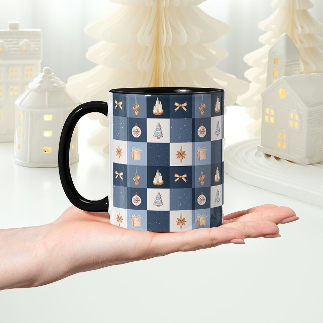 Weihnachten Scheckte Tasse mit Ornamenten (Von Creator hochgeladen)