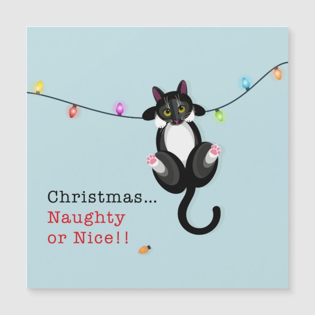 Weihnachten scheußlich oder Nizza Magnetkarte (Vorderseite)