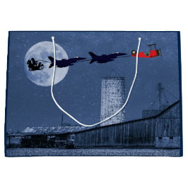 Weihnachten, Schlitten, F-16 Jets und Rotes Flugze Große Geschenktüte