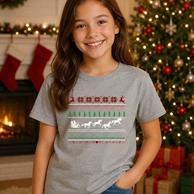 Weihnachten - Schlitten mit Unicorns T-Shirt (Von Creator hochgeladen)