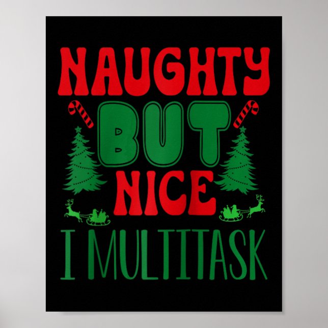 Weihnachten schmutzig aber schön Ich Multitasking  Poster (Vorne)