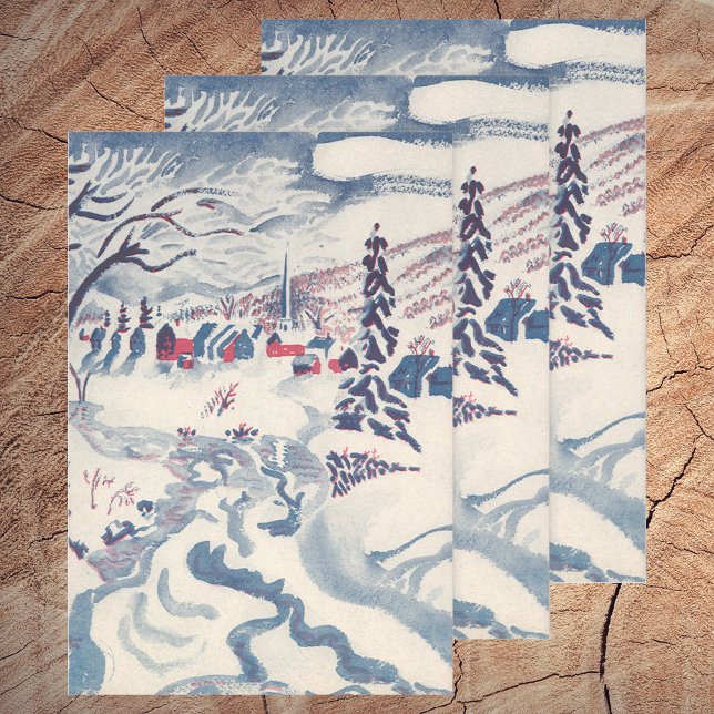 Weihnachten, Schnee mit Winterdorf Geschenkpapier Set (Von Creator hochgeladen)