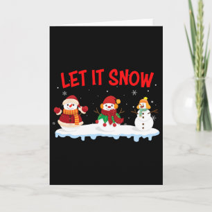 Weihnachten Schnee Schneemann Winter Weihnachten W Karte