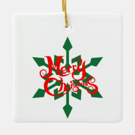 Weihnachten, Schneeflocken 08 Keramikornament