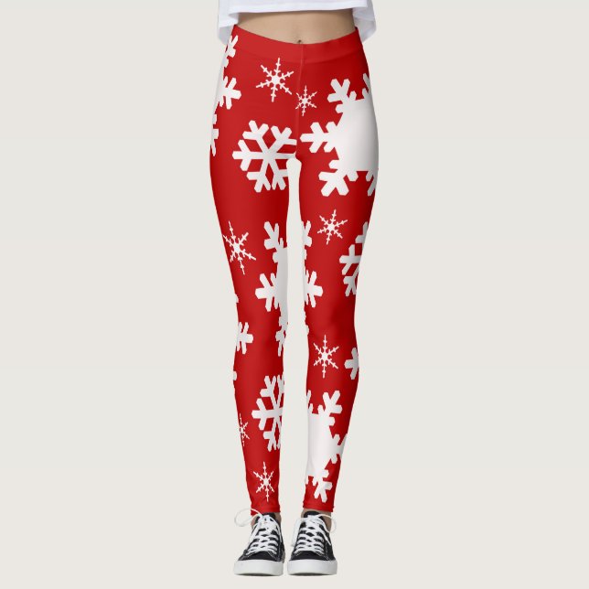 Weihnachten Schneeflocken Leggings! Leggings (Vorderseite)
