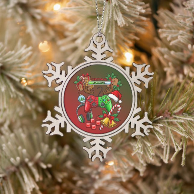 Weihnachten Schneeflocken Zinn-Ornament (Baum)