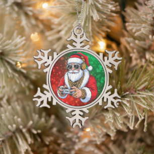 Weihnachten Schneeflocken Zinn-Ornament