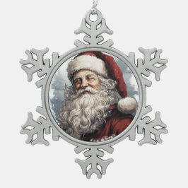 Weihnachten Schneeflocken Zinn-Ornament