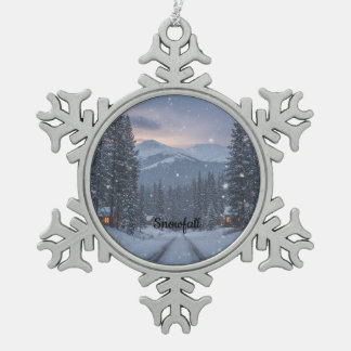 Weihnachten Schneeflocken Zinn-Ornament