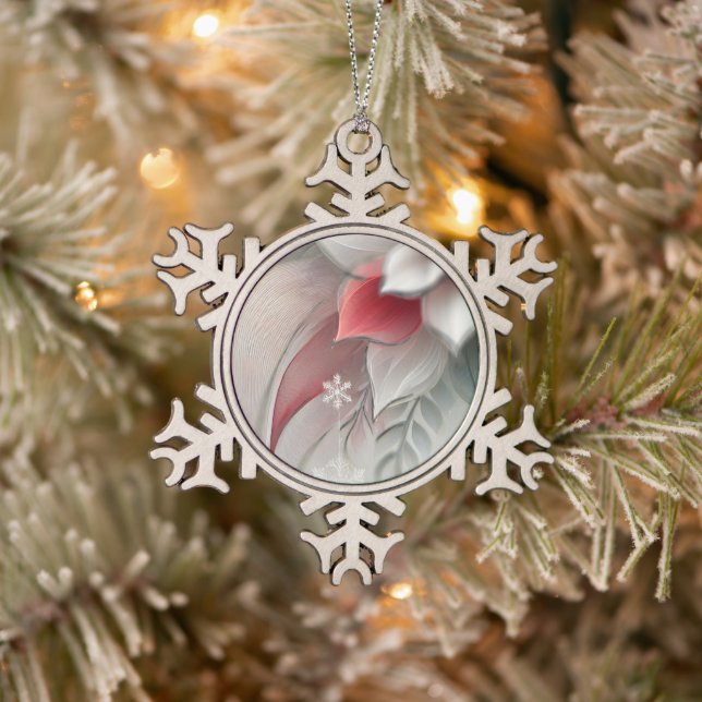 Weihnachten Schneeflocken Zinn-Ornament (Baum)