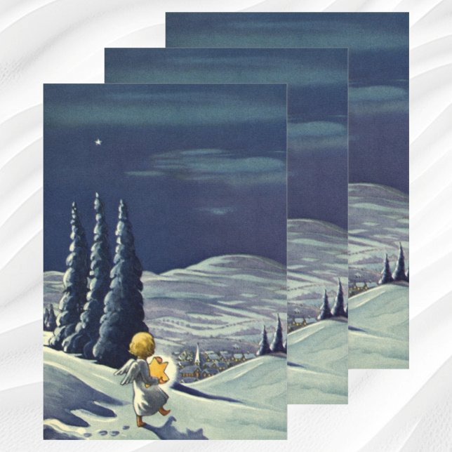 Weihnachten, Schneegel Walking mit einem Stern Geschenkpapier Set (Von Creator hochgeladen)