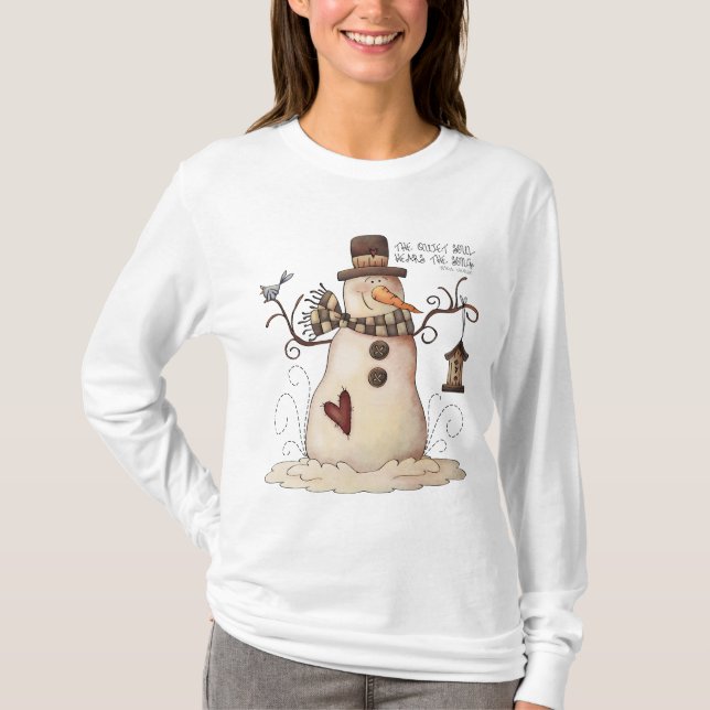Weihnachten Schneemann Frauen T - Shirt (Vorderseite)