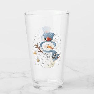Weihnachten Schneemann Glas