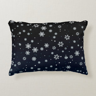 Weihnachten : Schneepattern Dekokissen