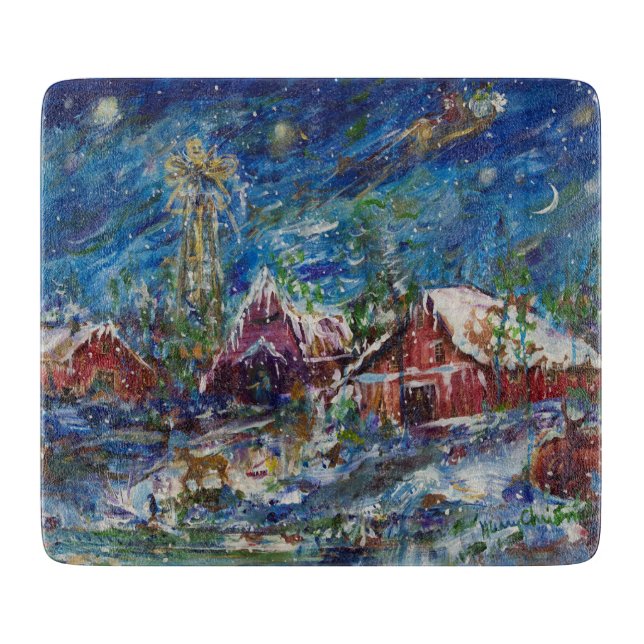 Weihnachten Schneidebrett (Vorderseite)