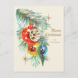 Weihnachten Schöne antike Baubles CC1246 Postkarte