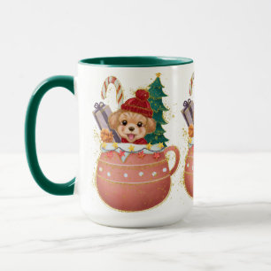 Weihnachten Schöne Puppy-Tasse Tasse