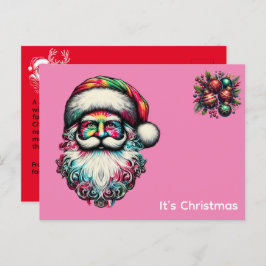 Weihnachten Schöner Weihnachtsmann4 Postkarte