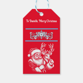 Weihnachten Schöner Weihnachtsmann Geschenkanhänger