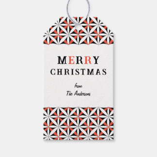 Weihnachten schönes Snowflake Sternmuster CC1281 Geschenkanhänger