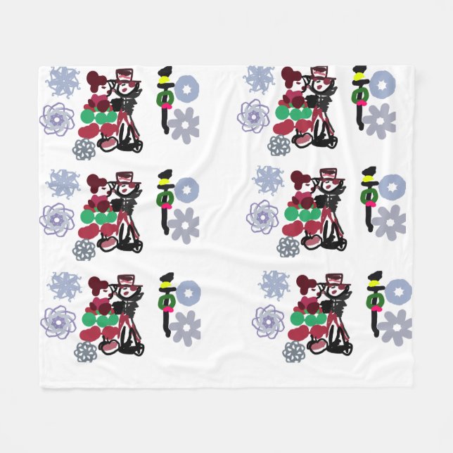 Weihnachten Schönes Spazieren Fleecedecke (Vorderseite (Horizontal))