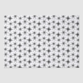 Weihnachten Schwarze Schneeflocken Nahtloses Muste Seidenpapier