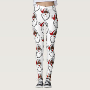 Weihnachten schwarzer Weihnachtsmann Leggings