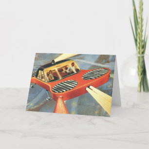 Weihnachten, Science Fiction Futuristci Auto Feiertagskarte