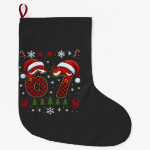 Weihnachten Sechs Sieben 67 Santa Xmas Gen Alpha Großer Weihnachtsstrumpf