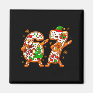 Weihnachten Sechs Sieben Dabbing Cool Meme 67 Xmas Magnet