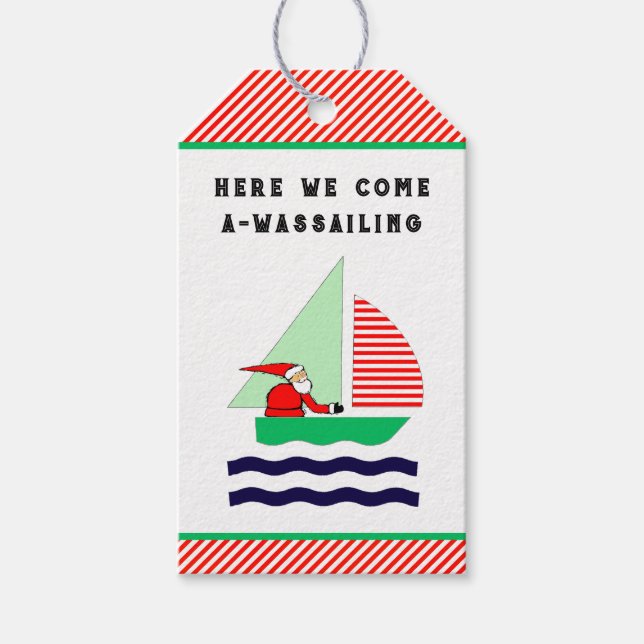 Weihnachten segeln geschenkanhänger (Vorderseite)