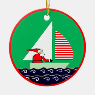 Weihnachten segeln keramik ornament
