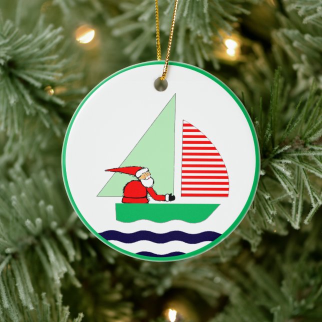Weihnachten segeln keramikornament (Baum)